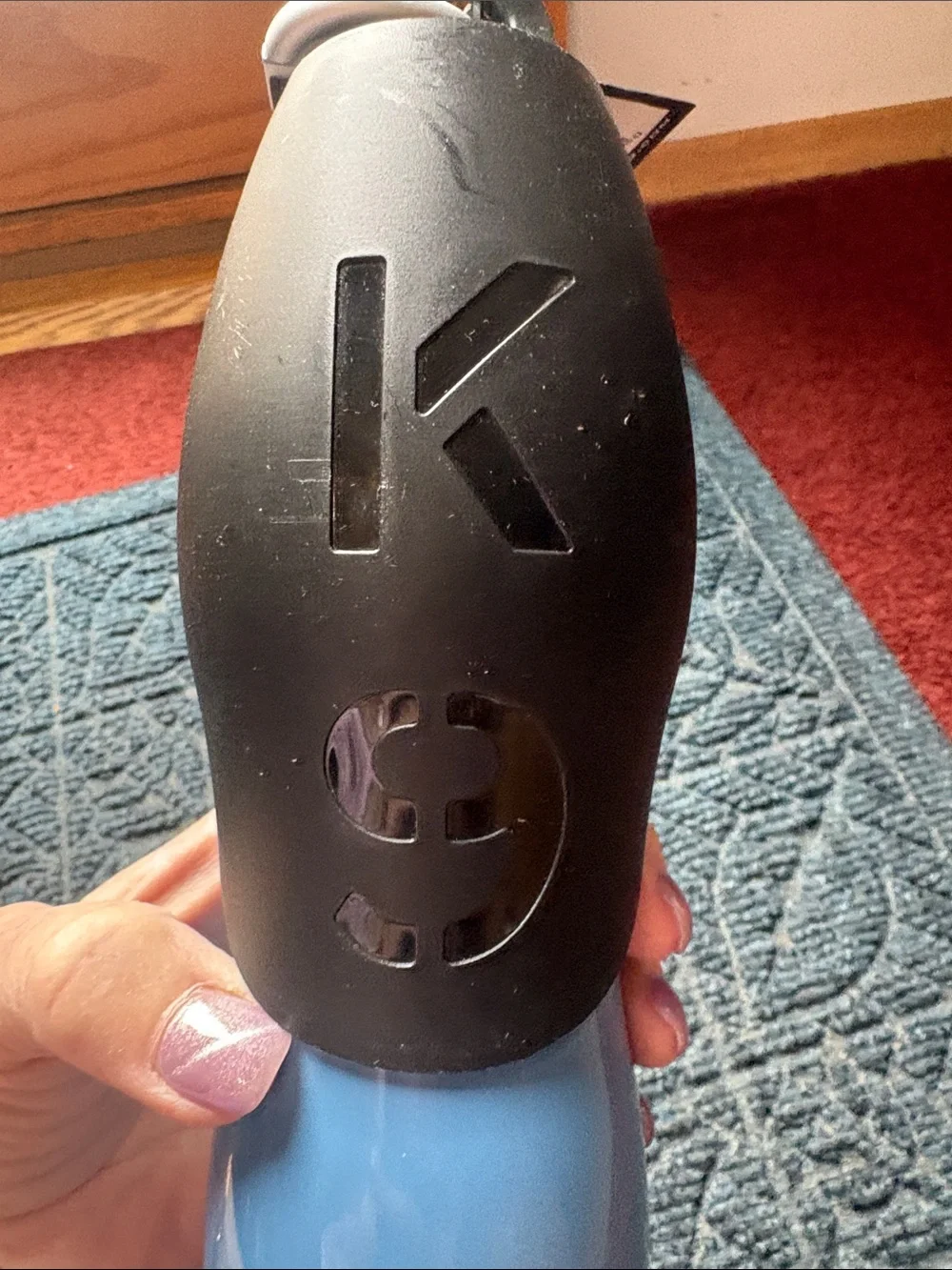 H2O GO Stainless Water Bottle in Light Blue with Black Cap